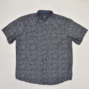 Moonshine Men Cotton Gray Size 2XL Button Pearl Snap Shirt Paisley Western